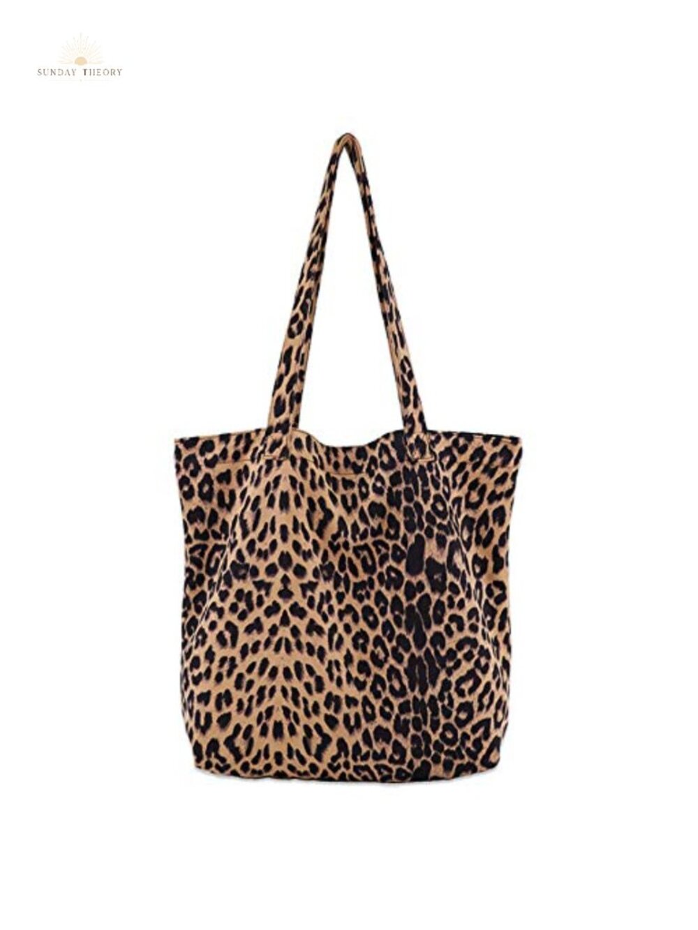 Large Cotton Leopard Tote Handbag Travel Satchel Shoulder Bag